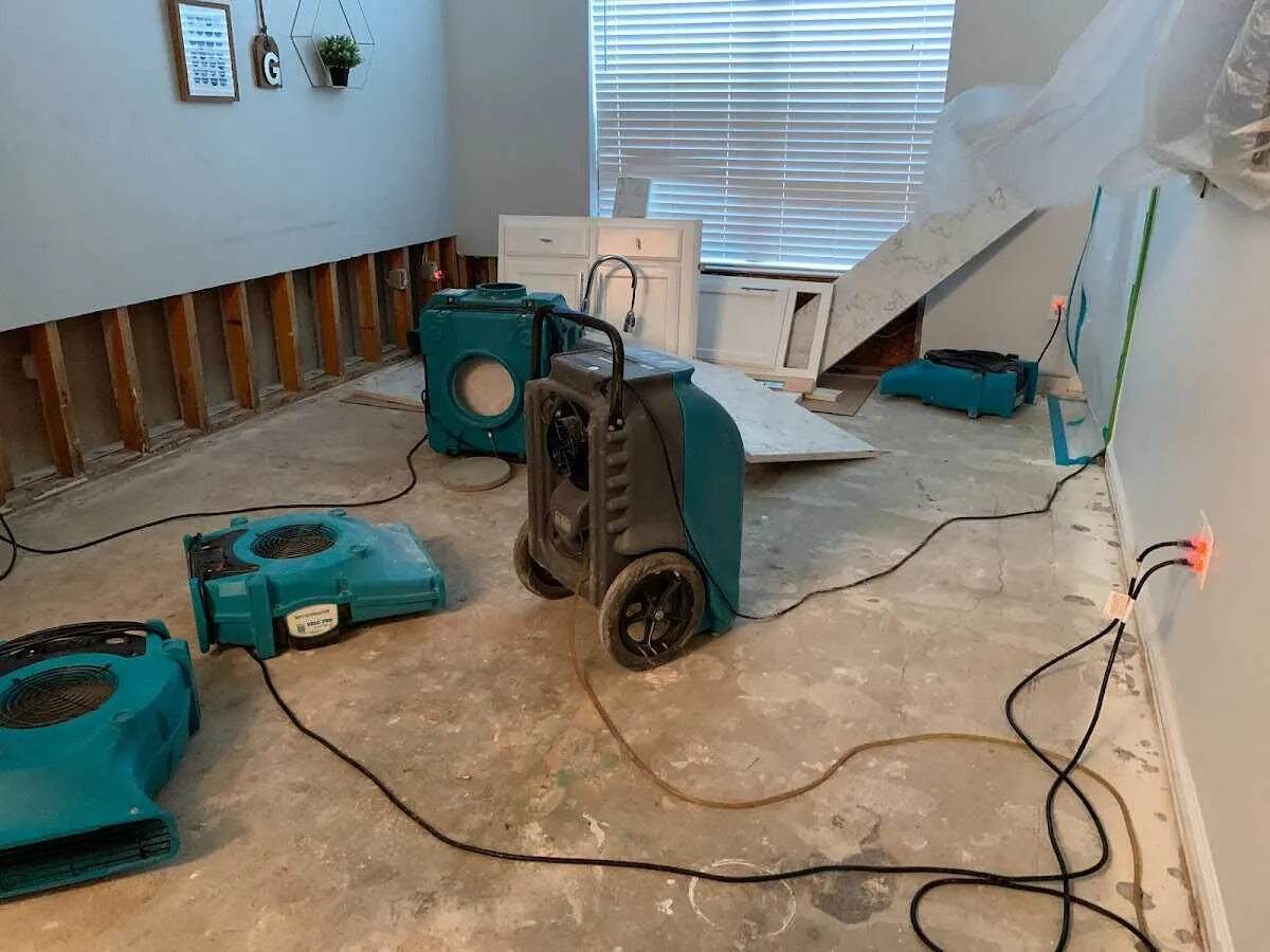 Dehumidifier in flood-cut room for Water Extraction & Removal in Tigard